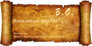 Bontovics Odiló névjegykártya